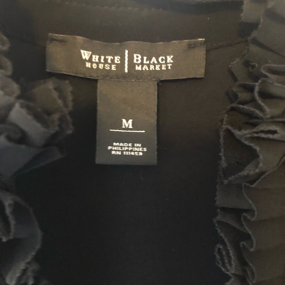 NWOT WHBM Short sleeve ruffled blouse size M - Picture 4 of 6